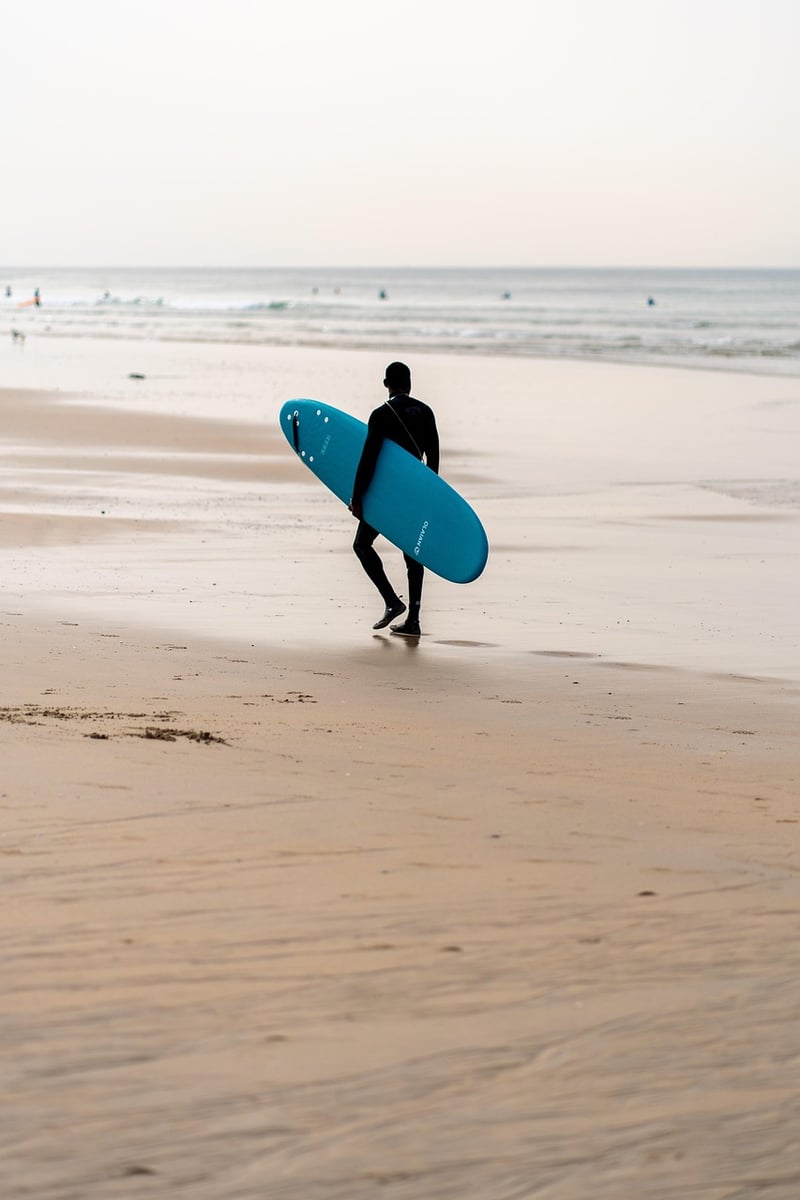 Surfer wearing a wetsuit